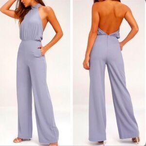 Lulus Moment for Life Lavender Halter Jumpsuit